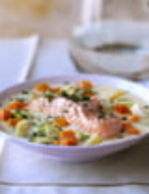 Waterzooi met zalm