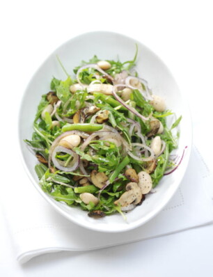 gemengde bonensalade met champignons