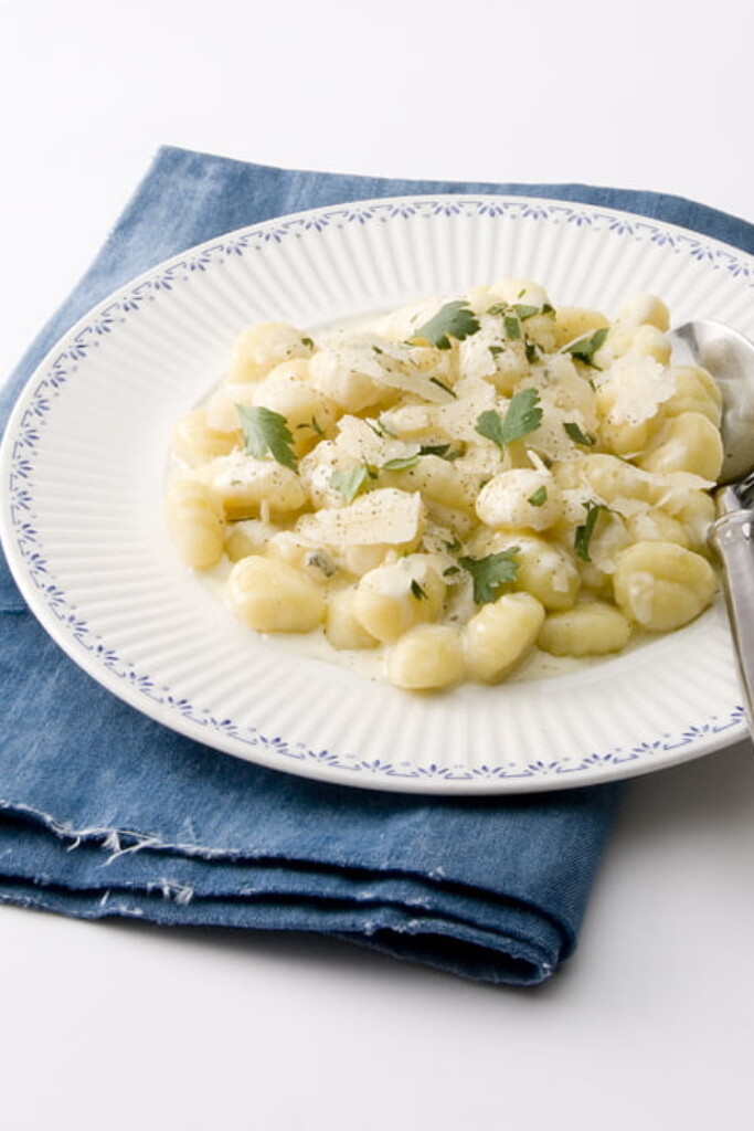 gnocchi met gorgonzola en peer