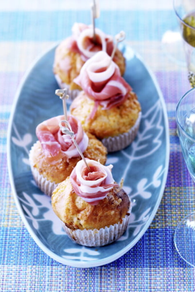 hartige muffins met ham