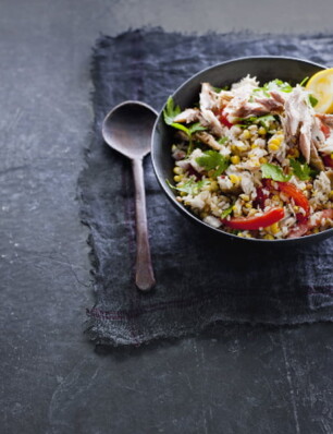 rijstsalade met pepermakreel