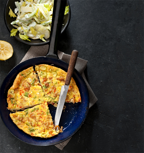omelet garnalen selderijsalade - delicious