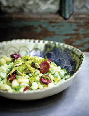 gnocchi met romige tuinbonen