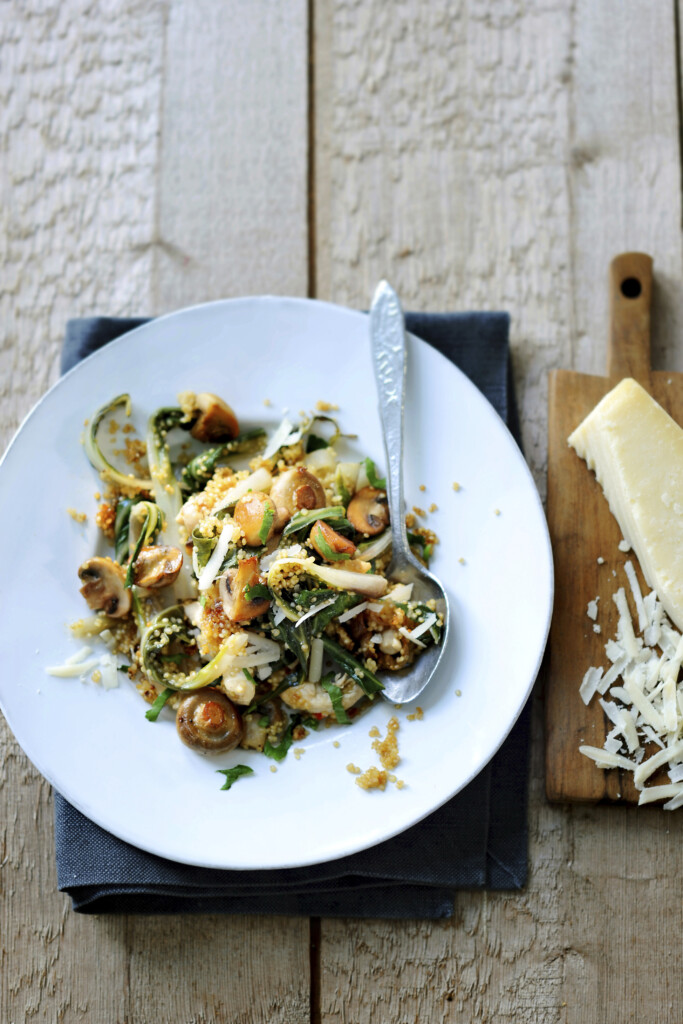 quinoa-risotto met kip en champignons