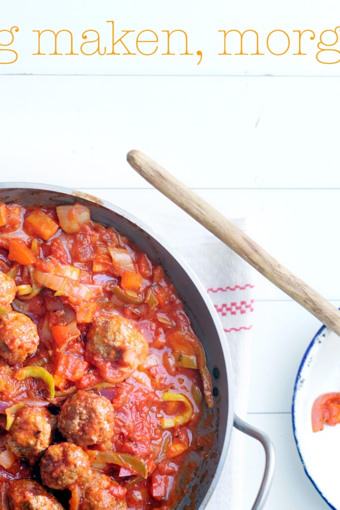 Tomatensaus met gehaktballetjes