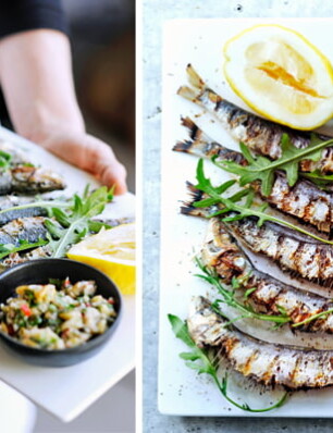 sardines uit de grillpan met kruidige broodsalsa