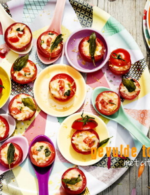 gevulde tomaten met kruidige citroenrisotto