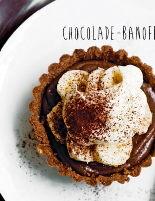 chocoladetaartjes met banoffee