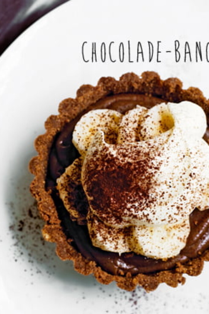 chocoladetaartjes met banoffee