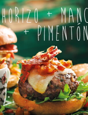 burgers met chorizo en manchego