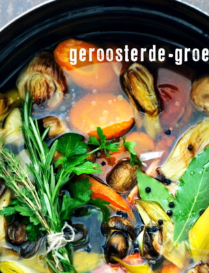 geroosterde groentebouillon