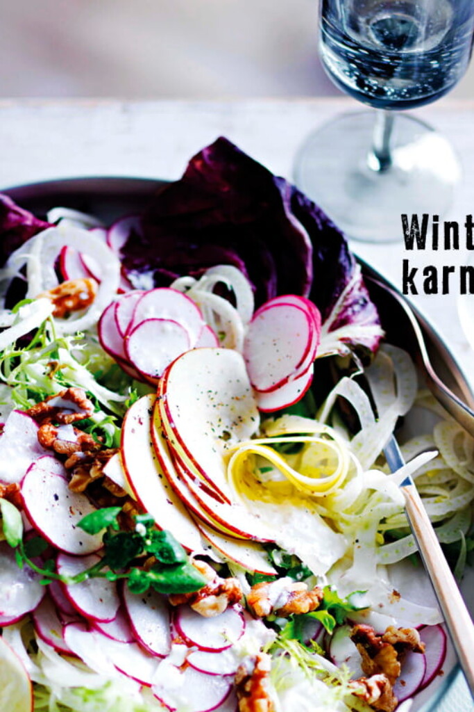 Winterse salade met karnemelkdressing