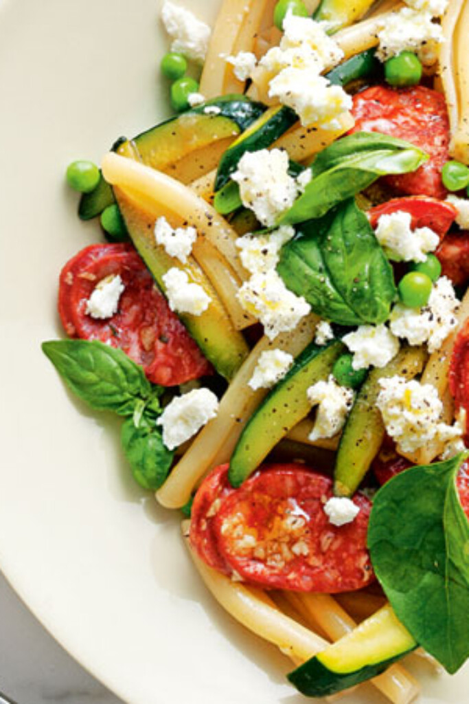 Casarecce met chorizo, ricotta en courgette