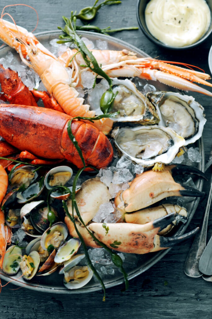 fruits de mer met mayonaisesaus