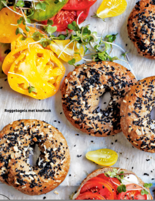 bagels met rogge en knoflook