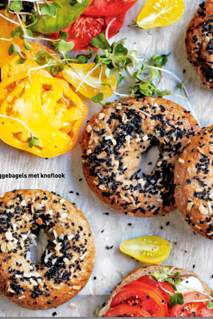 bagels met rogge en knoflook