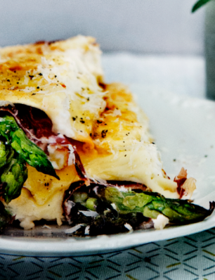 asperge cannelloni met ham en geitenkaas