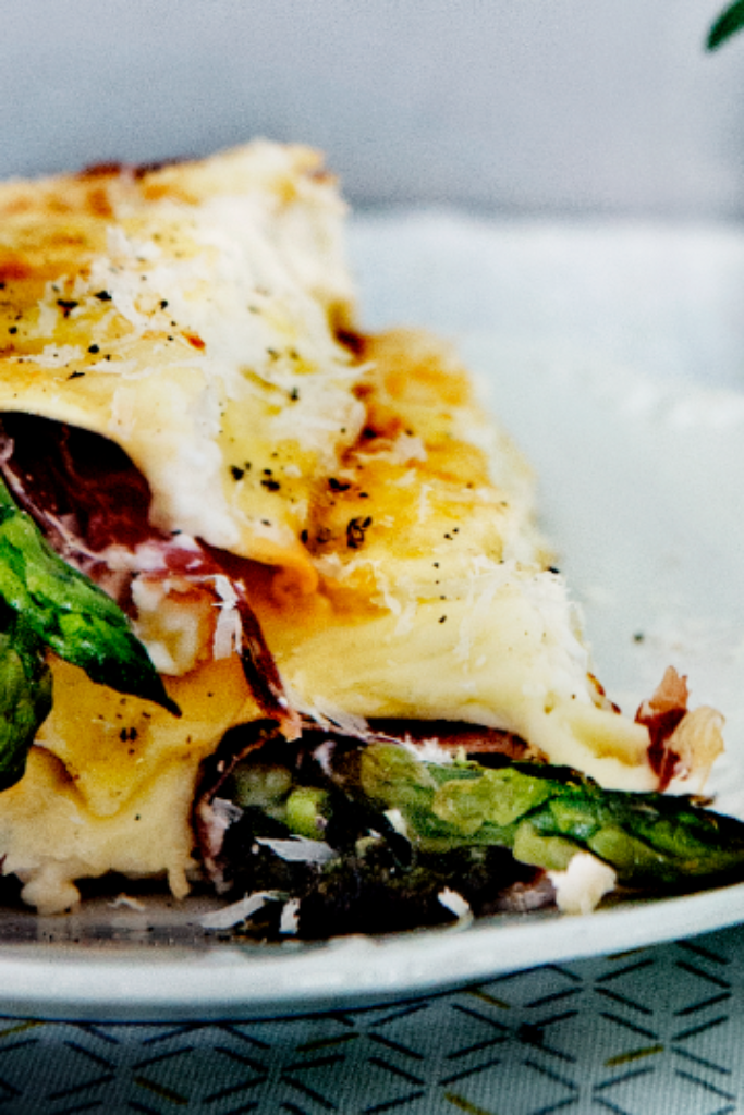 Groene-aspergecannelloni met ham & geitenkaas