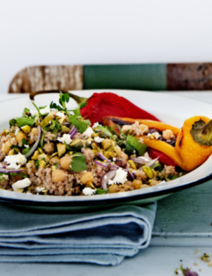 speltcouscous met kikkererwten en feta