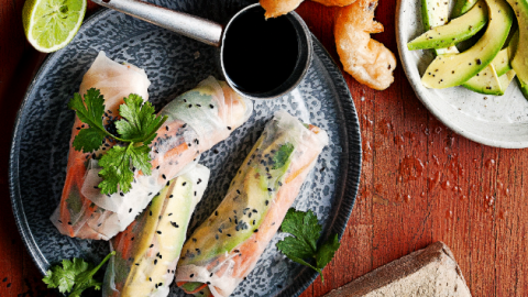 spring rolls recept rijstrolletjes met garnalen