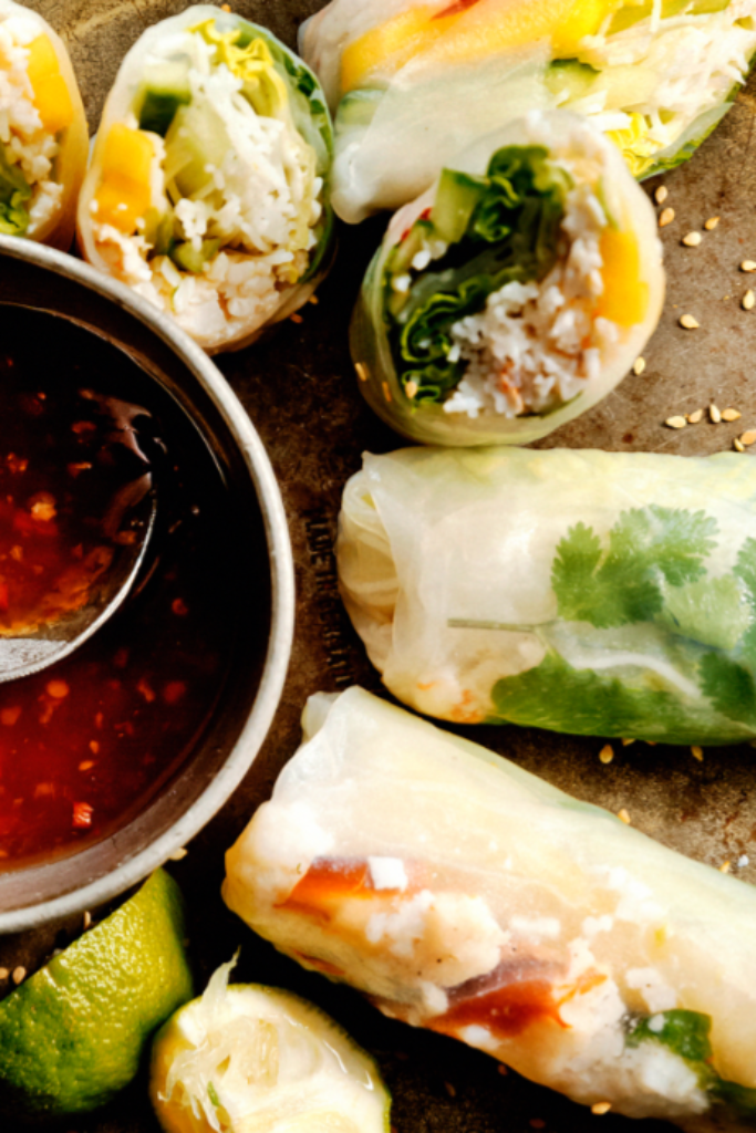 summer rolls met krab