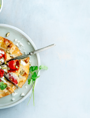 galette met lamsgehakt & paprika