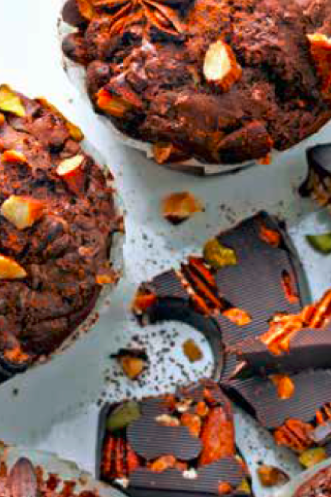 no waste chocoladeletter-muffins met noten