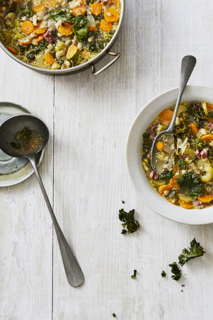 minestrone met knapperige Hollandse groenten