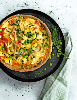 kipquiche met lentegroenten