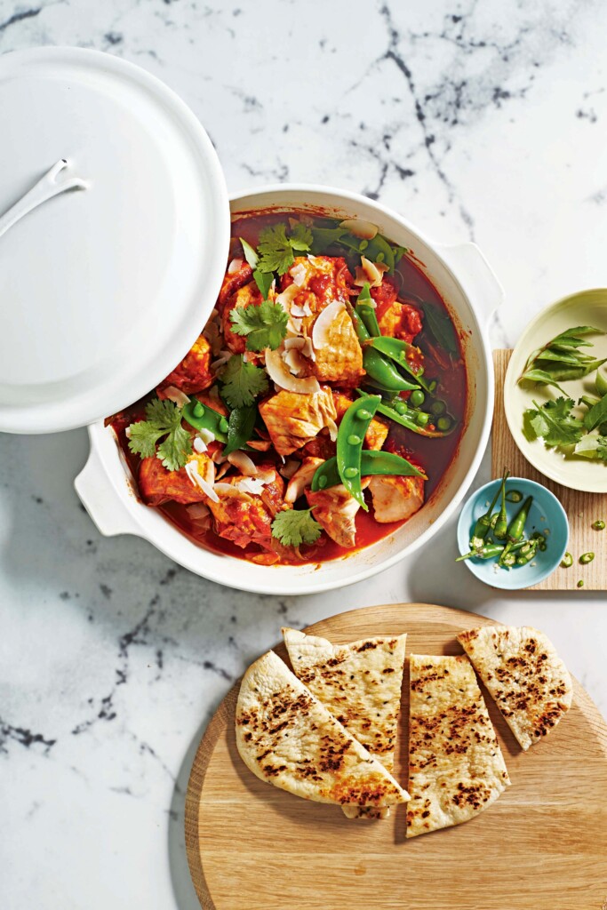 Durban-curry met zalm