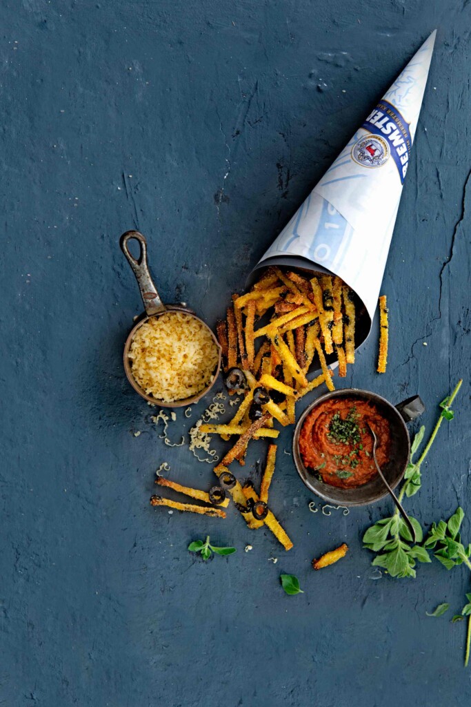 polentafrieten met zongedroogde tomatenketchup 