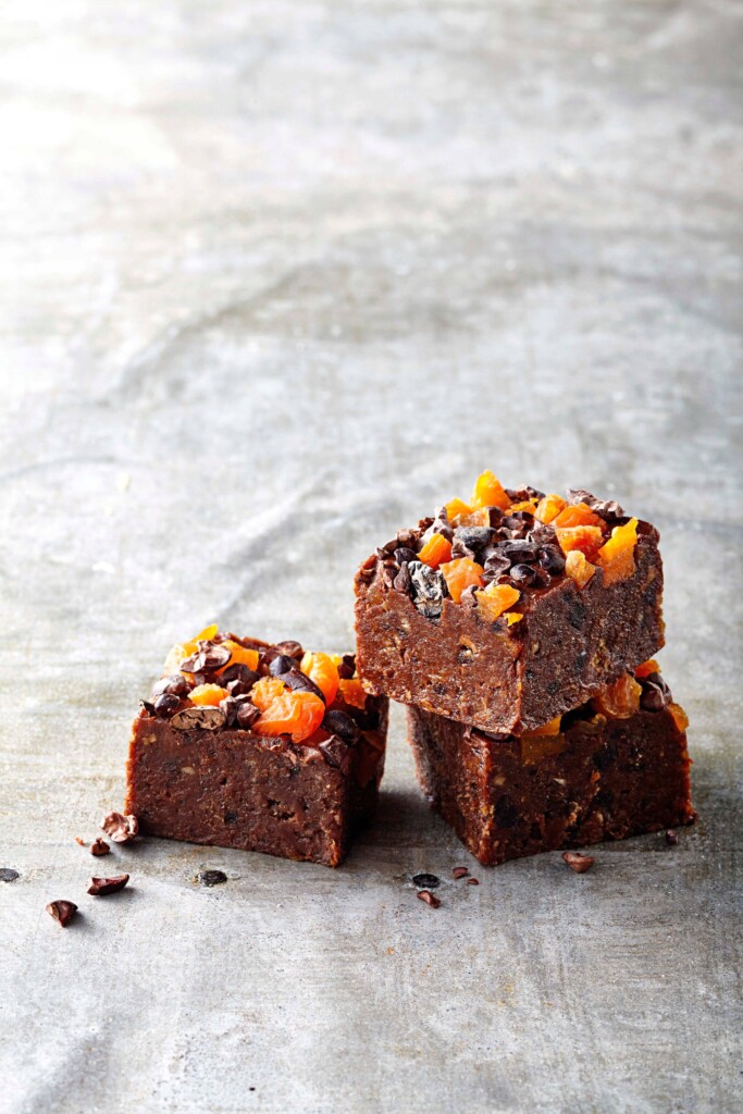 Abrikoos-amandel-chocolade fudge