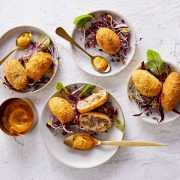 eendenkroket met grapefruit en mayonaise | delicious