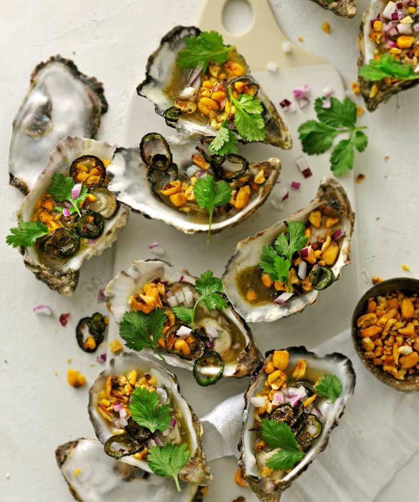 ceviche oesters hapje -delicious