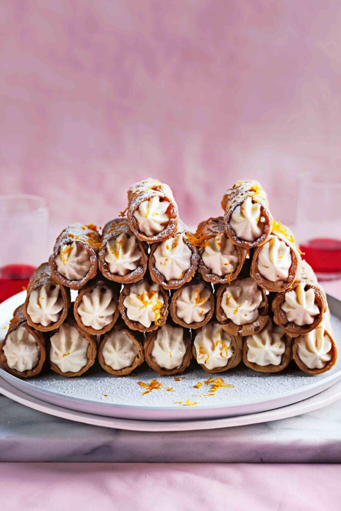 cannoli met witte chocolade en campari