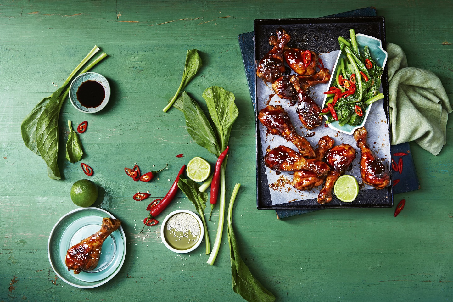 oosterse drumsticks met paksoi