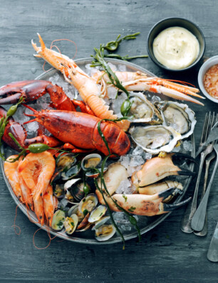 Fruits de mer met mayonaisesaus