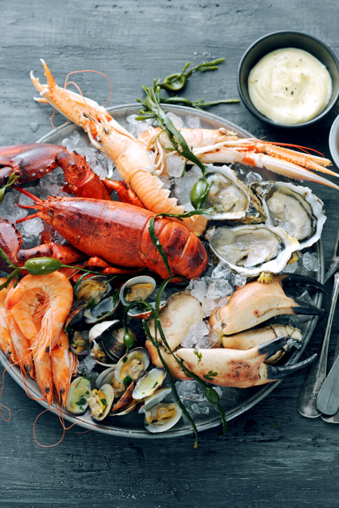 Fruits de mer met mayonaisesaus