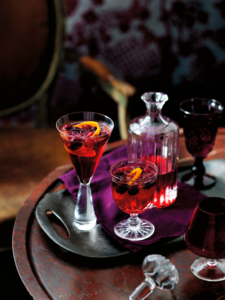 gin-tonic met cranberry's