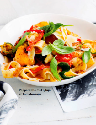 pappardelle met nduja & tomatensaus