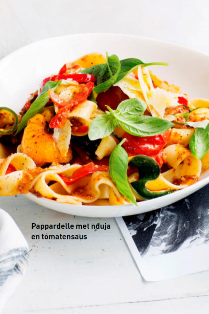 pappardelle met nduja & tomatensaus