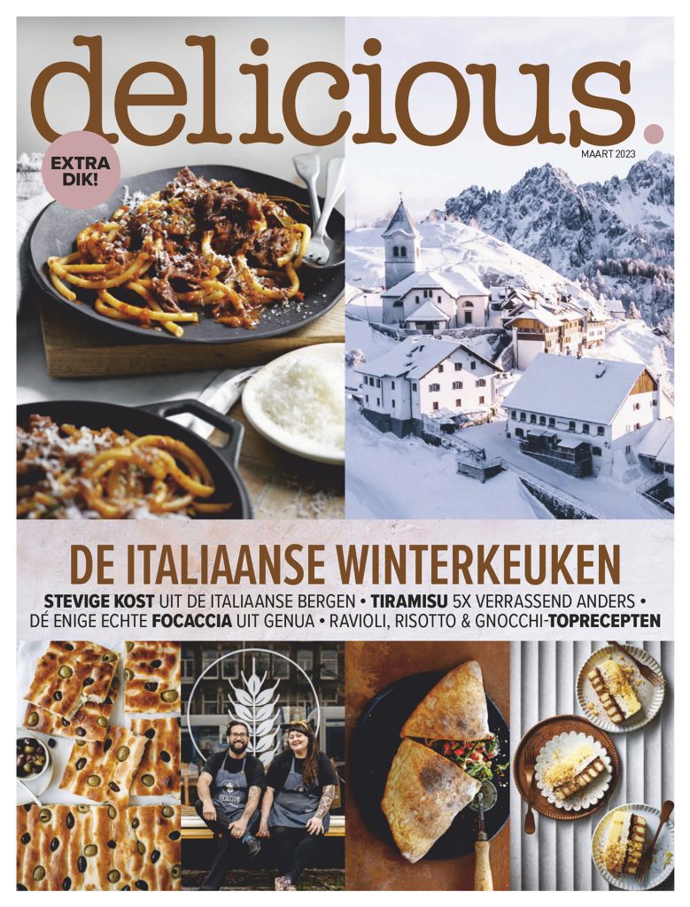 cover delicious. maart italië-nummer