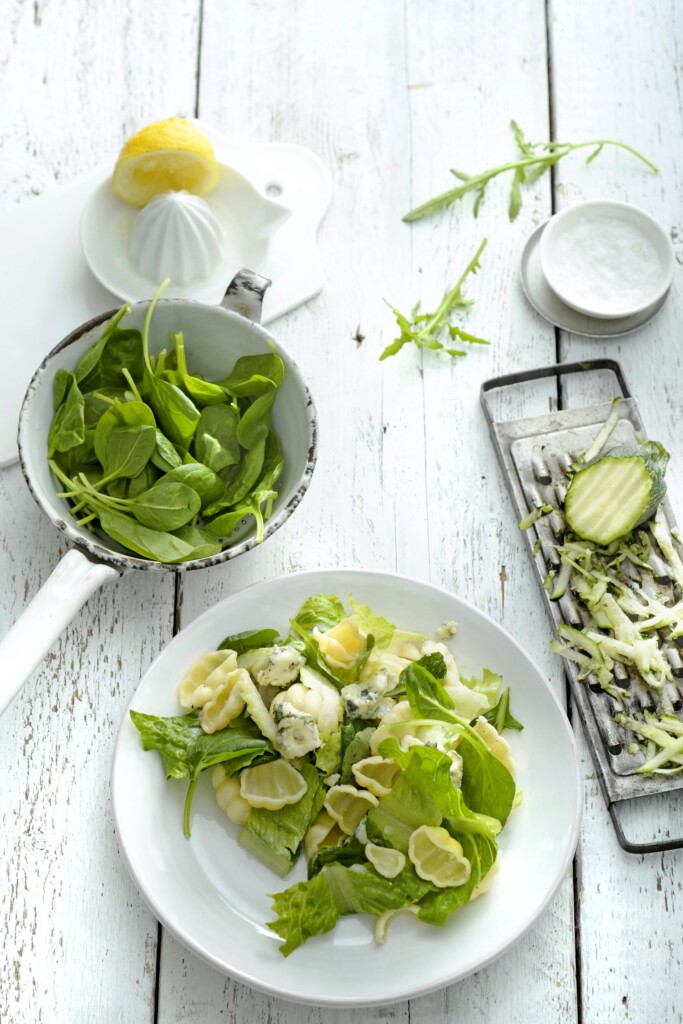 Pastasalade met bluecheesedressing