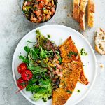 Salade met geroosterde vis en antiboise - delicious