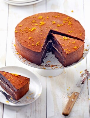 Chocoladecake met ganache