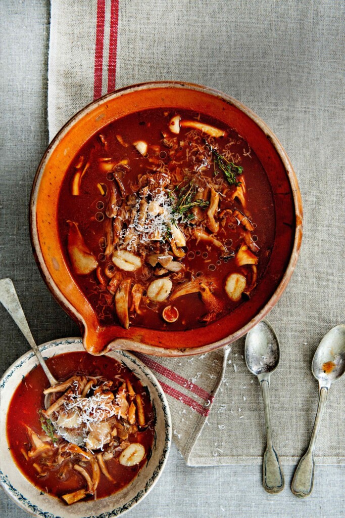 paddenstoelenminestrone met gnocchi