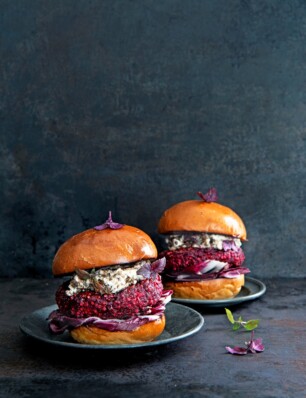 bietenburgers met truffelsaus