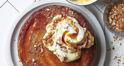 omgekeerde bananencake met pralinéroom