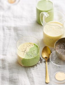 fruitsmoothies met chiazaad drankje - delicious