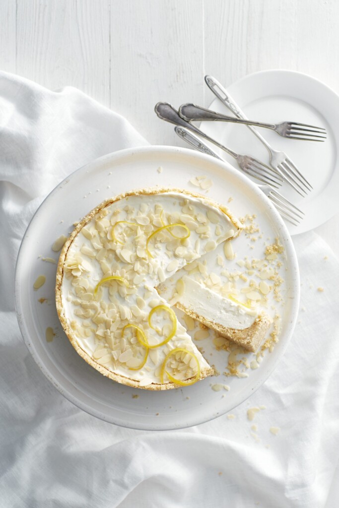 ricotta-mascarponetaart met amaretti en limoncello